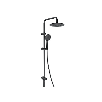 Душевой гарнитур Lemark LM8809BL без смесителя , верхняя лейка "Тропический дождь", Ø225мм, черный