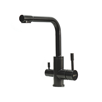 Смеситель Lemark Expert LM5061BLN для кухни с подключением к фильтру с питьевой водой, черный