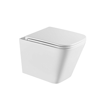 Унитаз Lemark FLOREX подвесной, безободковый, сиден.микролифт,смыв вихревой Тонадо 3.0, белый глян.