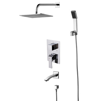 Смеситель Lemark Unit LM4522C для ванны и душа, встраиваемый, хром