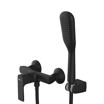 Смеситель Lemark Урсус LM7203BL для душа, черный