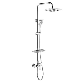 Смеситель термостатический Rossinka RS50-45 для душа с лейкой "Тропический дождь", хром