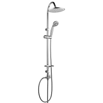 Душевой гарнитур Lemark LM8801C без смесителя, верхняя лейка "Тропический дождь",  Ø200мм, хром