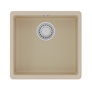 Мойка кухонная Lemark SINARA 440-U подстольного монтажа из кварцгранита, бежевый