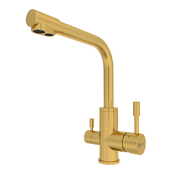Смеситель Lemark Expert LM5061G для кухни с подключением к фильтру с питьевой водой, золото