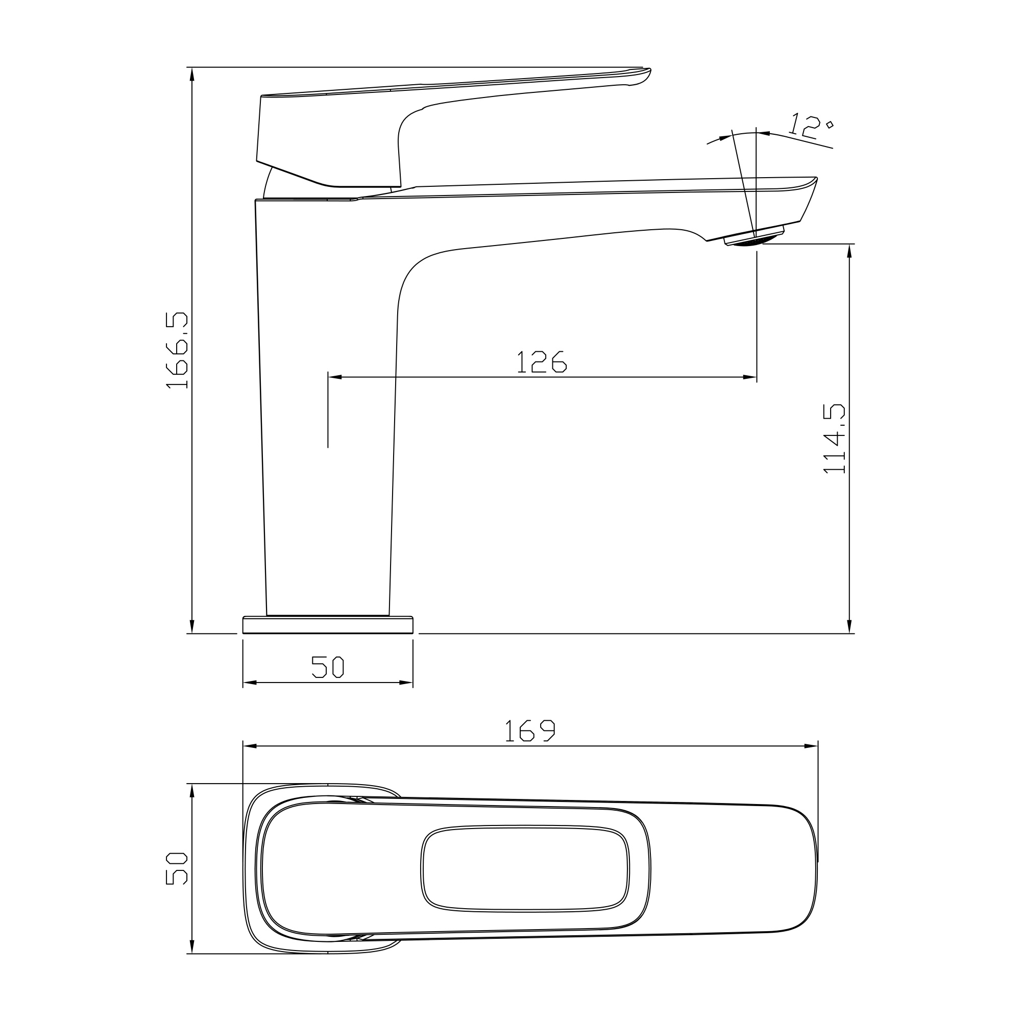 Смеситель Rossinka RS46-11 для раковины, хром