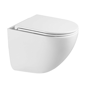 Унитаз Lemark GLAZER подвесной, безободковый, сиден.микролифт,смыв вихревой Торнадо 3.0, белый глян.