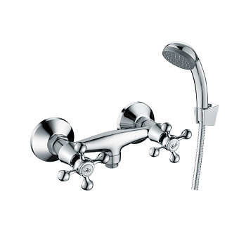 Смеситель DECOROOM DR54055 двуручный для душа, хром