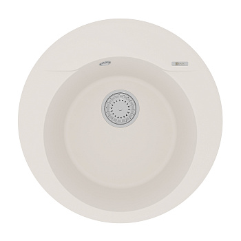 Мойка кухонная Lemark SULA 500 врезная круглая из кварцгранита, жасмин 