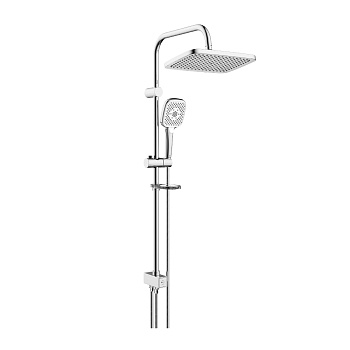 Душевой гарнитур Lemark LM8811C без смесителя,  верхняя  лейка "Тропический дождь", 300х200 мм, хром