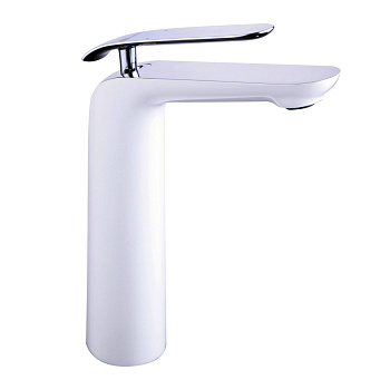 Смеситель Lemark Melange LM4909CW для раковины, хром/белый