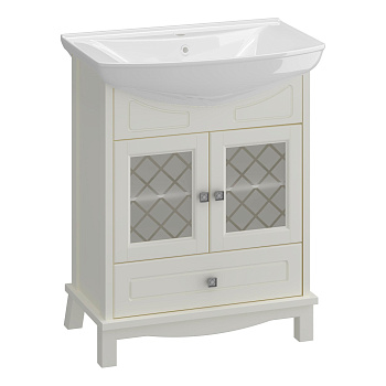 Тумба OPADIRIS Омега 65, слоновая кость (под раковину Kirovit Стиль 65)