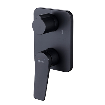 Смеситель Lemark Bronx LM3728BL для ванны и душа, встраиваемый, черный