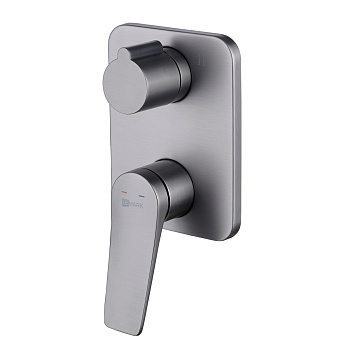 Смеситель Lemark Bronx LM3727GM для ванны и душа, встраиваемый, графит
