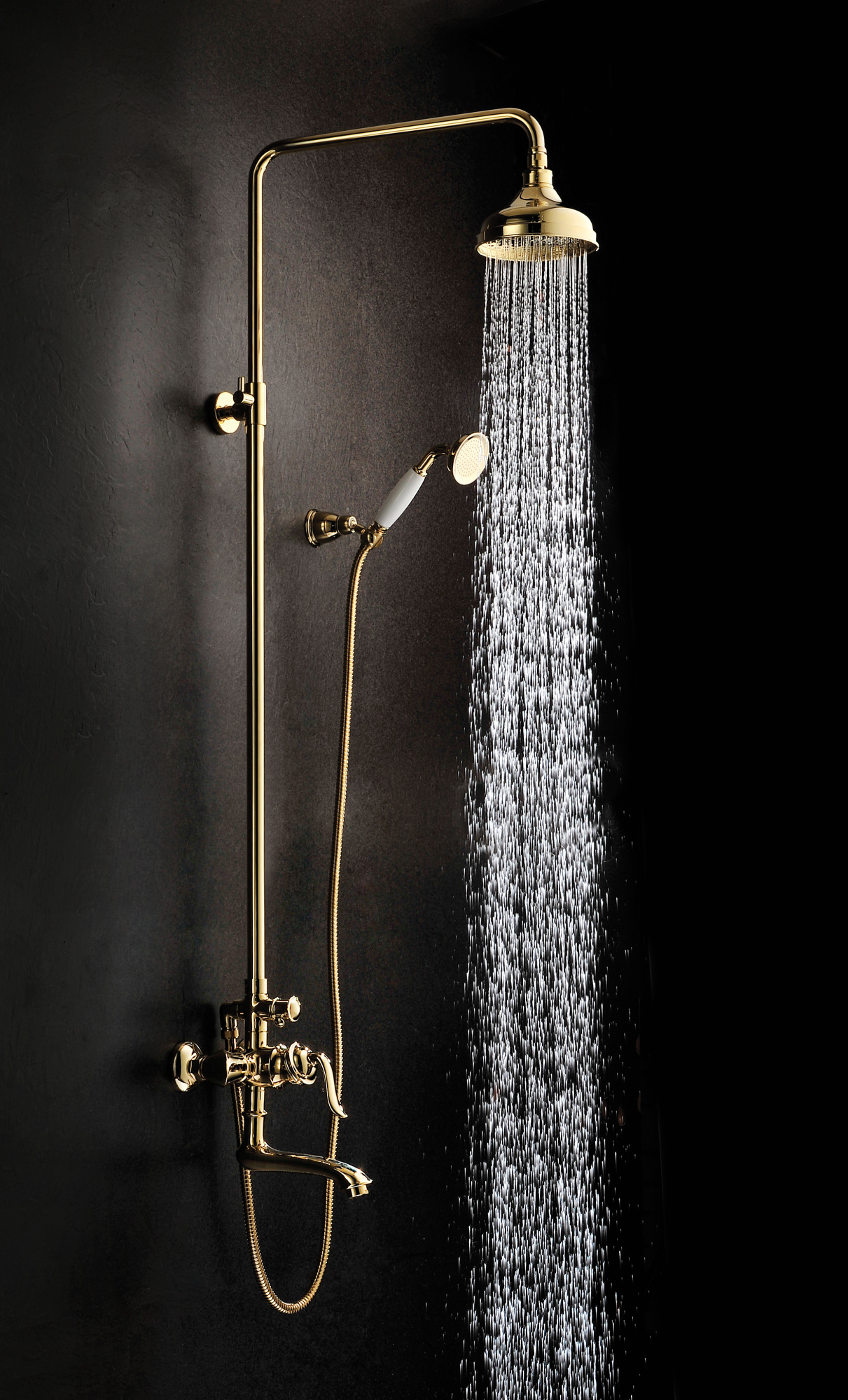 Смеситель Lemark Brava LM4762G для ванны и душа, золото