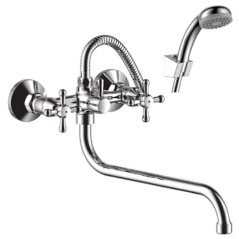 Смеситель Rossinka Y02-82 для ванны универсальный, хром