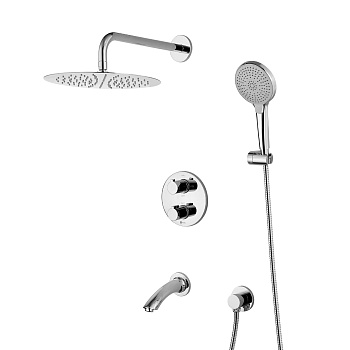 Смеситель Lemark Yeti LM7822C  для ванны и душа, термостатический, встраиваемый, хром