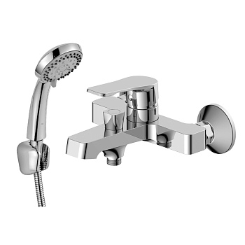 Смеситель DECOROOM DR23036 одноручный для ванны с коротким изливом, хром