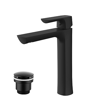 Смеситель Lemark Ursus LM7209BL для раковины, черный