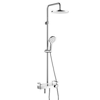 Смеситель Lemark Tropic LM7011C для ванны и душа, термостат. с регулируемой высотой штанги, хром