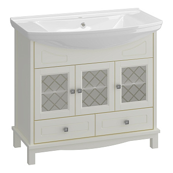 Тумба OPADIRIS Омега 85, слоновая кость (под раковину Kirovit Стиль 85)