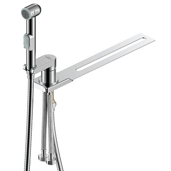 Смеситель Rossinka X25-56 с гигиеническим душем, с установкой на унитаз, хром