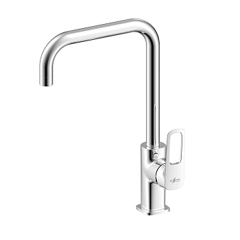 Смеситель Rossinka RS46-23 для кухни с поворотным изливом, хром