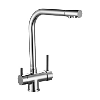 Смеситель Rossinka Z40-25 для кухни с подключением к фильтру с питьевой водой, хром