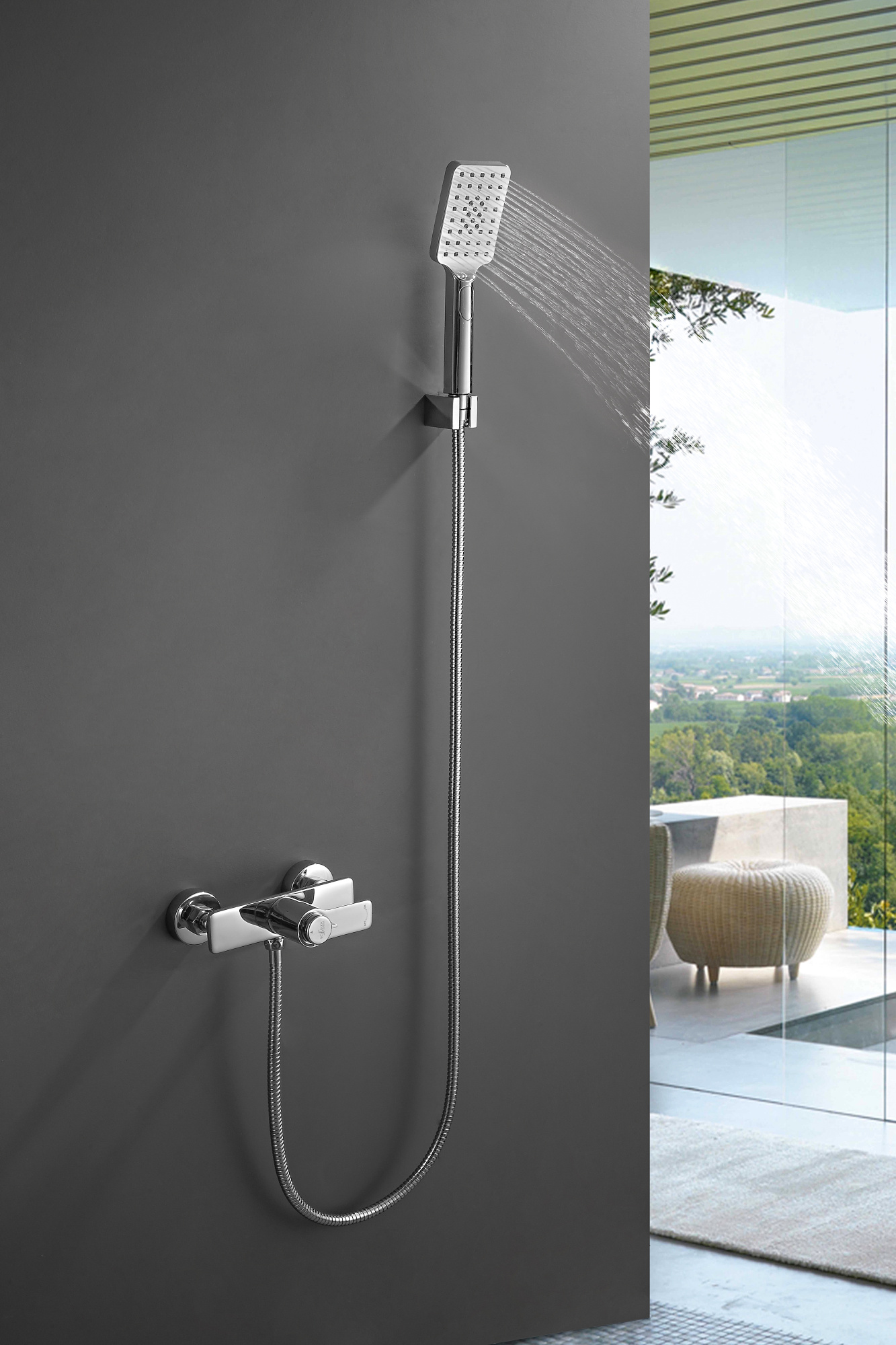 Смеситель Rossinka RS50-41 для душа термостатический, хром