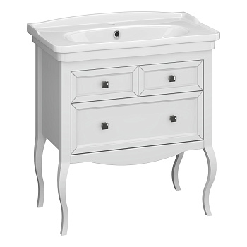 Тумба OPADIRIS Валери 85, белый матовый (под раковину Kirovit Модерн 85)