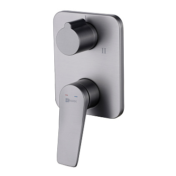 Смеситель Lemark Bronx LM3728GM для ванны и душа, встраиваемый, графит