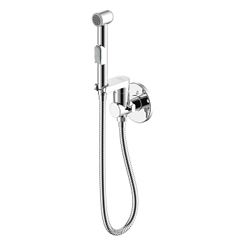 Смеситель Rossinka X25-57 с гигиеническим душем встраиваемый, хром