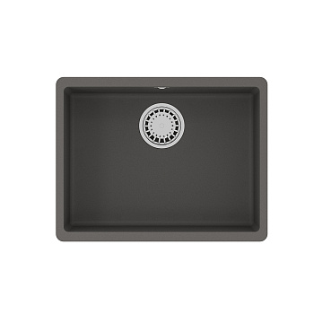 Мойка кухонная Lemark SINARA 540-U подстольного монтажа из кварцгранита, серый шёлк