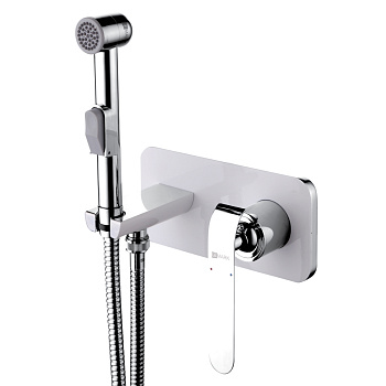 Смеситель Lemark Melange LM4919CW с гигиеническим душем, встраиваемый, хром