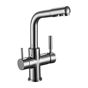 Смеситель Rossinka Z35-31 для кухни с подключением к фильтру с питьевой водой, хром