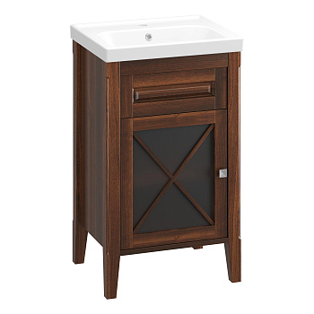 Тумба OPADIRIS Палермо 50, светлый орех, правая, вар. 2 (под раковину CeraStyle FRAME 50)