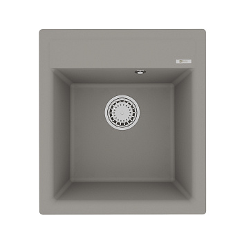 Мойка кухонная Lemark HANKA 450 врезная прямоугольная из кварцгранита, грей