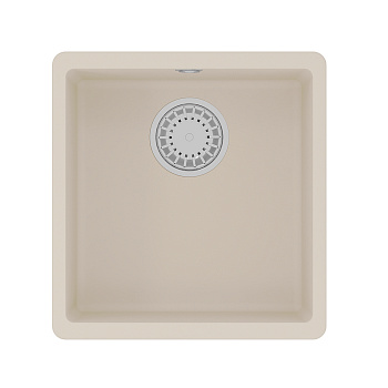 Мойка кухонная Lemark SINARA 400-U подстольного монтажа из кварцгранита, шампань 
